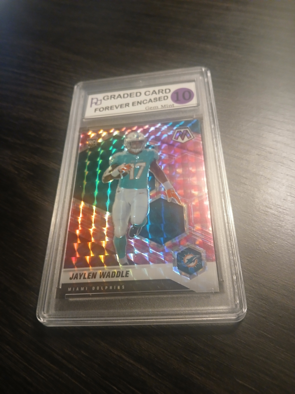 Jaylen Waddle Mosaic Pink Prizm Bo Nix new weapon Gem Mint 10
